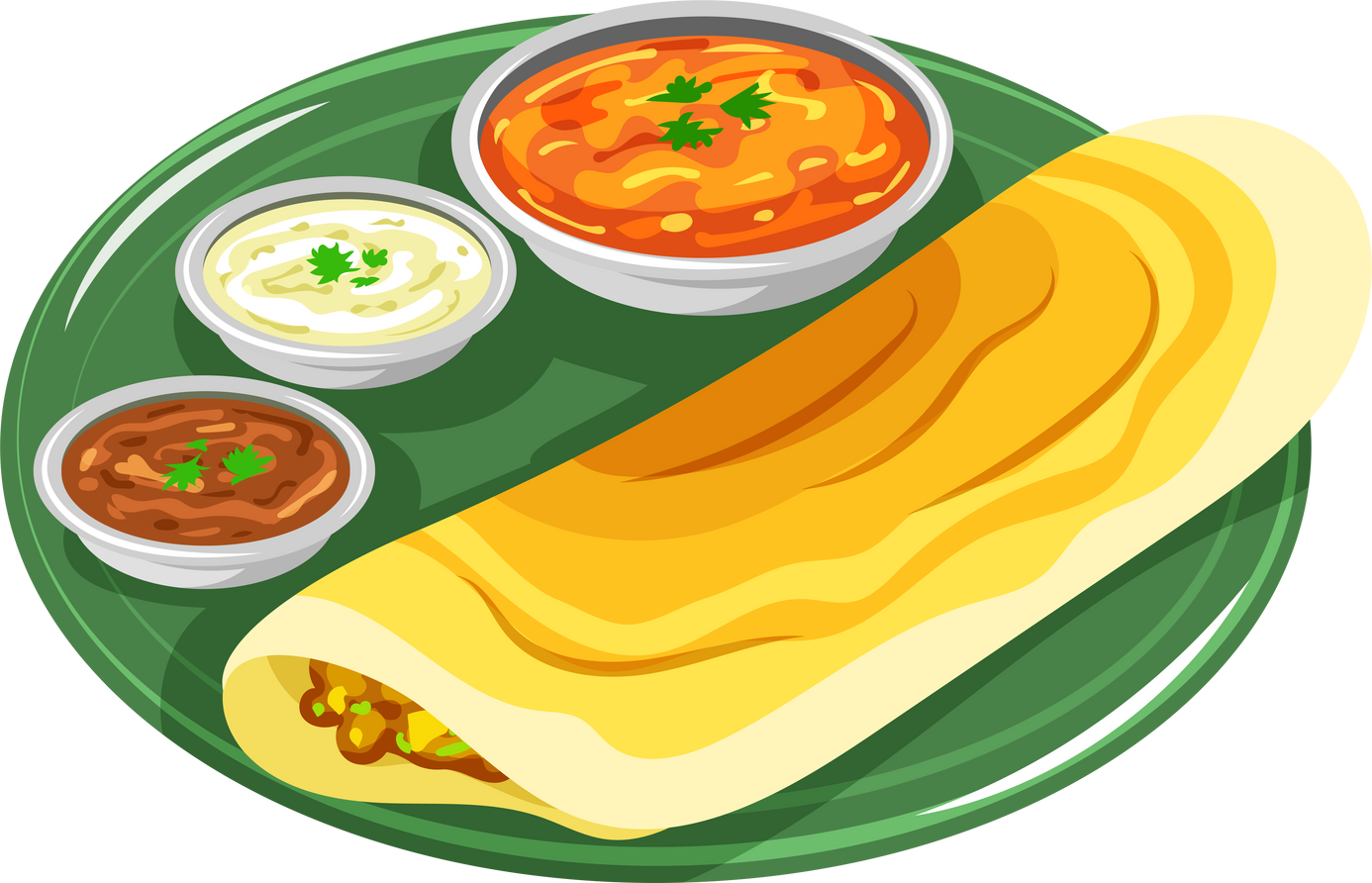 Variety of indian street food, perfect balance of delicious and spicy spices.